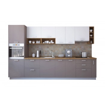 Модульная кухня Лавина матовая Мокка 3400 мм.