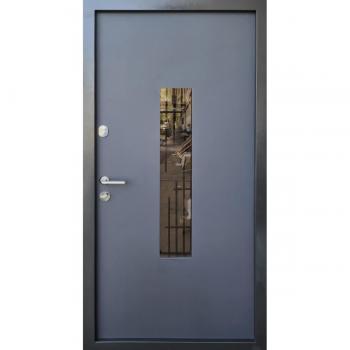 Вхідні вуличні двері в будинок – Стандарт Метал/МДФ Склопакет + Ковка 860