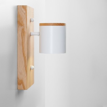 Світильник сучасний Бра лофт на білий стіну Wooden Light white