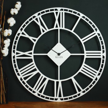 Большие Настенные Часы Glozis Oxford White B-032 70х70