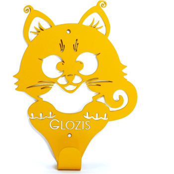 Вешалка настенная Детская Glozis Kitty Yellow H-017 17 х 13см