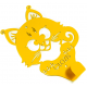 Вішалка настінна Дитяча Glozis Kitty Yellow H-017 17 х 13см