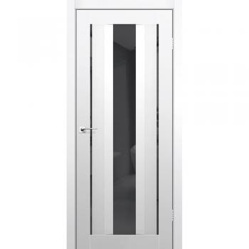 На кухню межкомнатные AL-02 super PET аляска (зеркало графит)