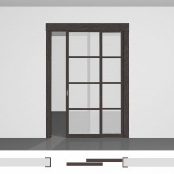 Внутрипроёмные раздвижные двери P02.3 • два полотна в проёме • экошпон