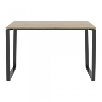 Стол рабочий №11 черный металл/дуб ДСП (текстура)