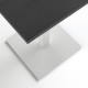Стол Tetra light 60х60 белый металл / черное ДСП (текстура)