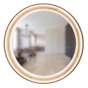 Круглое зеркало с подсветкой Lunar Eclipse Дуб LED 500