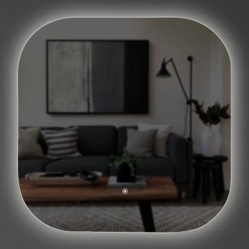 Сенсорное зеркало с подсветкой в ванную Balance One LED 600х600