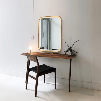 Зеркало в раме в ванную комнату Eclipse Дуб Reliability LED 500х700