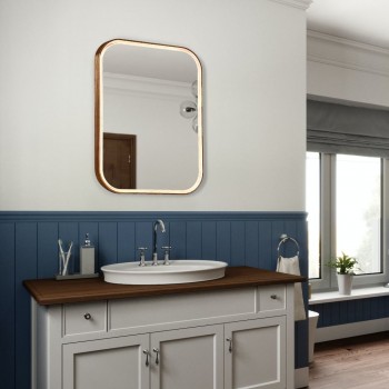 Зеркало сенсорное в ванную Eclipse Орех Reliability LED 500х700