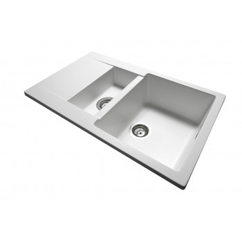 Кухонная мойка гранитная MIRAGGIO LAPAS white