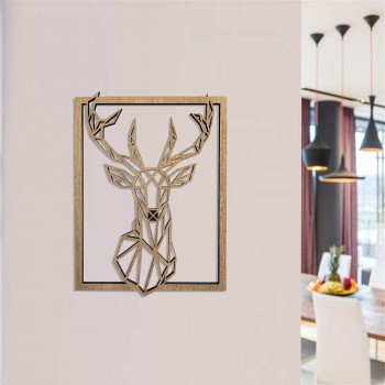 Дерев'яний малюнок Moku "Олень" 32х48 см