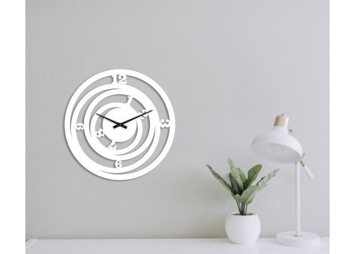  Білий дизайнерський настінний годинник Moku Ono (48 x 48 см)  1 — замовити в PORTES.UA
