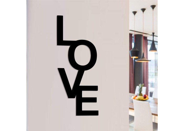  Дизайнерская деревянная картина "Love"  (50 x 21 см)  1 — купить в PORTES.UA