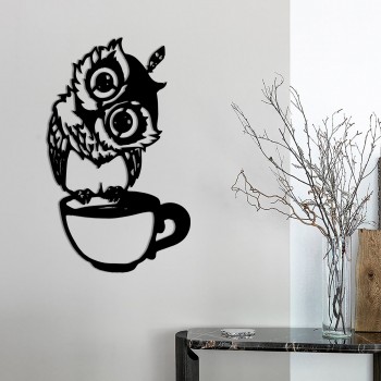 Дерев'яна дизайнерська картина "Coffe Owl" (50 x 30 см)