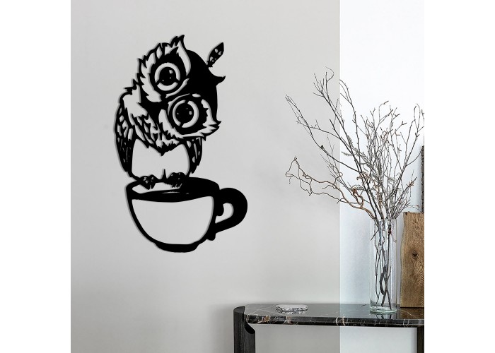  Деревянная дизайнерская картина "Coffe Owl"  (50 x 30 см)  2 — купить в PORTES.UA