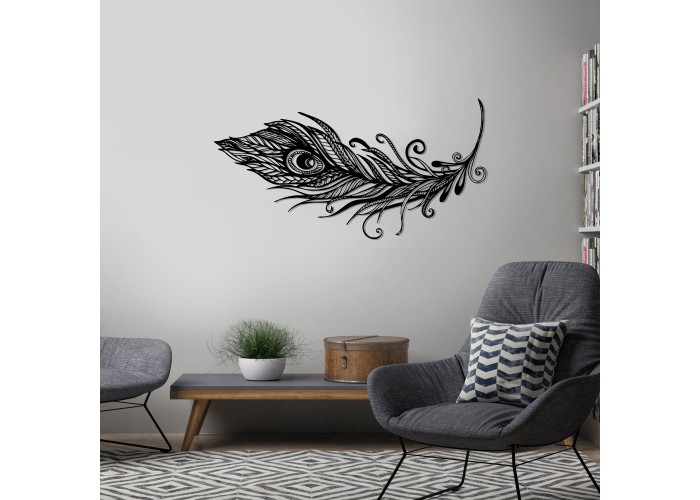  Деревянная картина "Peacock Feather"  (50 x 26 см)  1 — купить в PORTES.UA