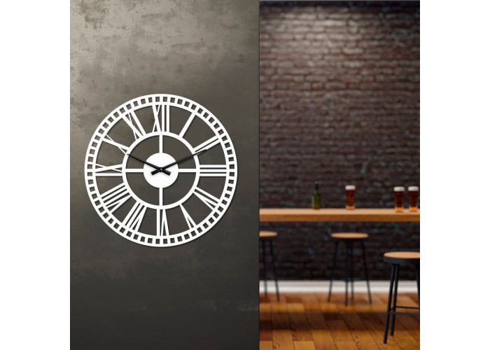  Білий настінний годинник Moku Takassaki (48 x 48 см)  1 — замовити в PORTES.UA