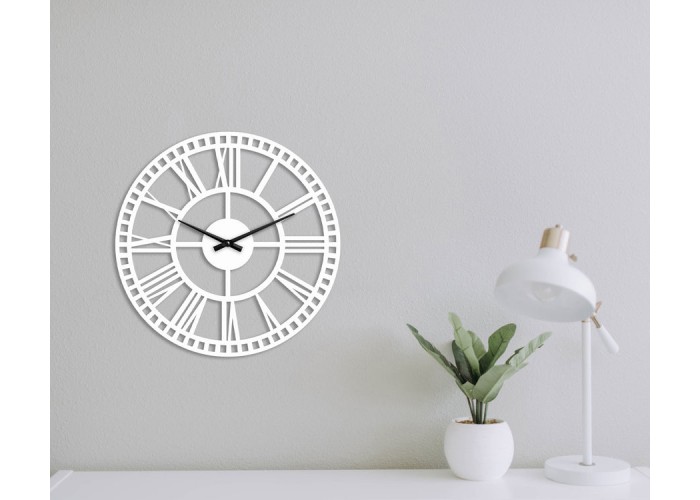  Белые настенные часы Moku Takassaki (48 x 48 см)  2 — купить в PORTES.UA