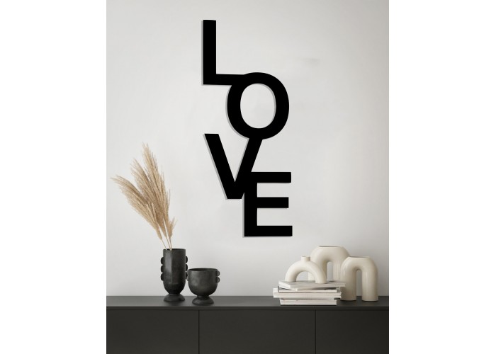  Дизайнерская деревянная картина "Love"  (50 x 21 см)  4 — купить в PORTES.UA
