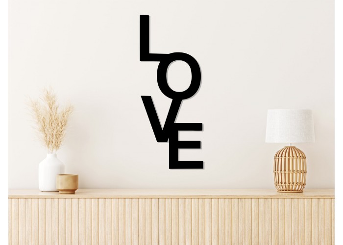  Дизайнерская деревянная картина "Love"  (50 x 21 см)  3 — купить в PORTES.UA