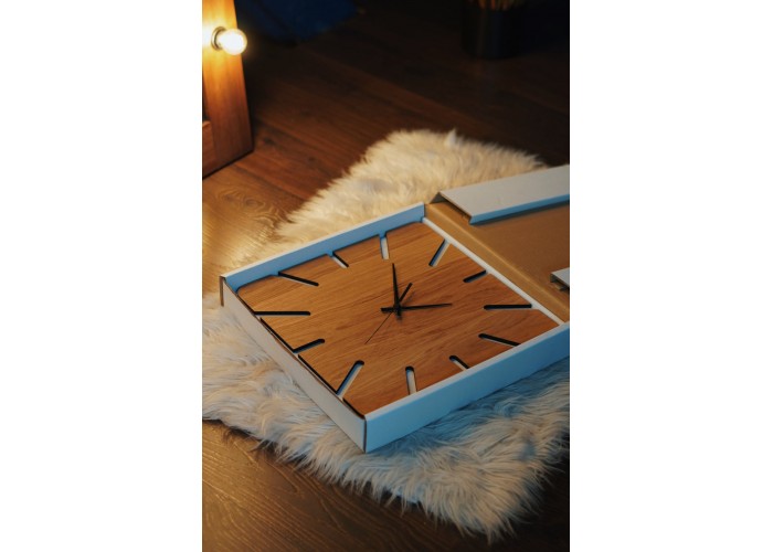  Дерев'яний годинник Moku Roppongi (38 x 38 см)  6 — замовити в PORTES.UA