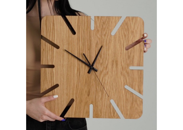  Дерев'яний годинник Moku Roppongi (38 x 38 см)  1 — замовити в PORTES.UA