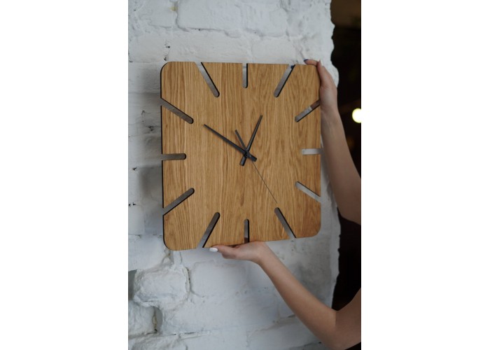  Дерев'яний годинник Moku Roppongi (38 x 38 см)  4 — замовити в PORTES.UA