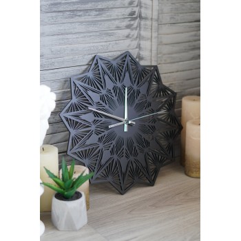 Чорний настінний годинник Moku Yokohama (38 x 38 см)