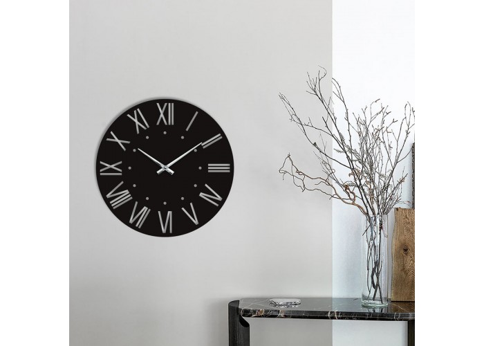  Чорний настінний годинник Moku Otaru (38 x 38 см)  2 — замовити в PORTES.UA