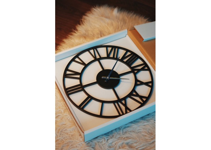  Чорний настінний годинник Moku Nagasaki (38 x 38 см)  5 — замовити в PORTES.UA