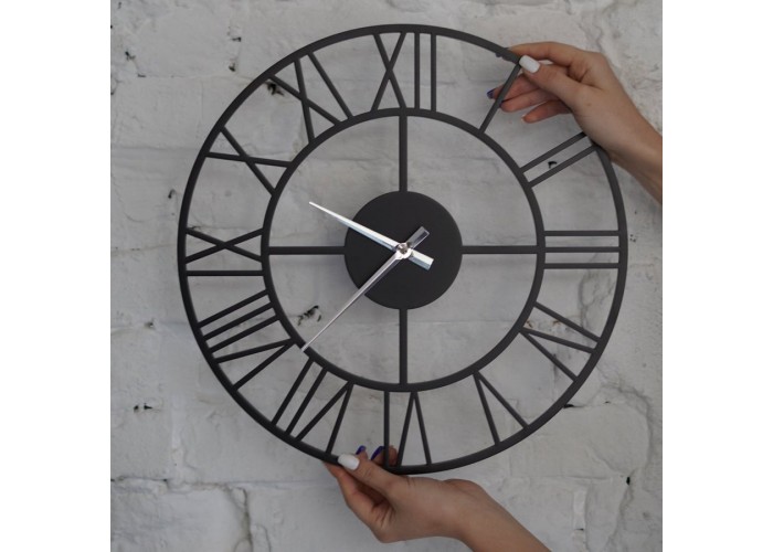  Чорний настінний годинник Moku Nagasaki (38 x 38 см)  1 — замовити в PORTES.UA