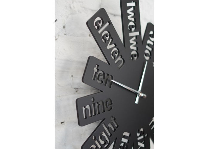  Черные настенные часы Moku Taito (38 x 38 см)  2 — купить в PORTES.UA