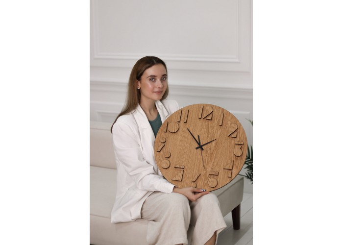  Дерев'яний годинник Moku Katori (48 x 48 см)  4 — замовити в PORTES.UA