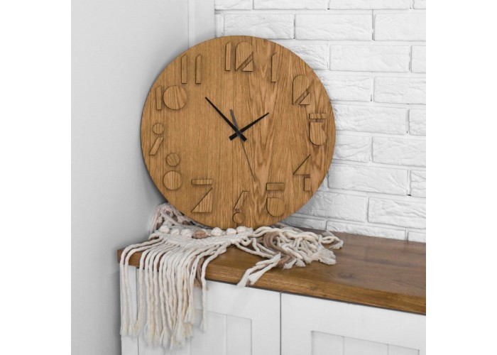  Дерев'яний годинник Moku Katori (48 x 48 см)  1 — замовити в PORTES.UA