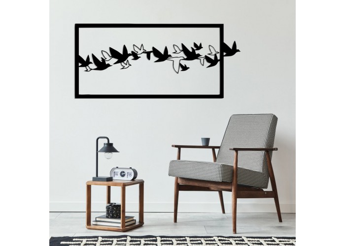  Дерев'яна картина "Birds" (50 x 23 см)  2 — замовити в PORTES.UA