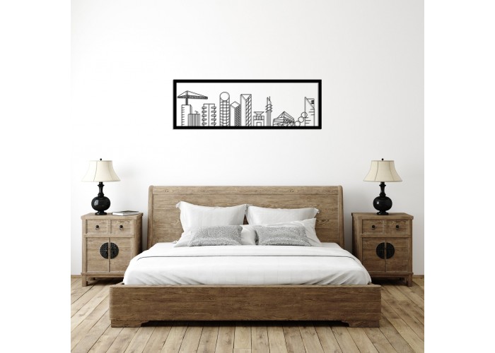  Дерев'яний малюнок "Modern City" (60 x 20 см)  1 — замовити в PORTES.UA