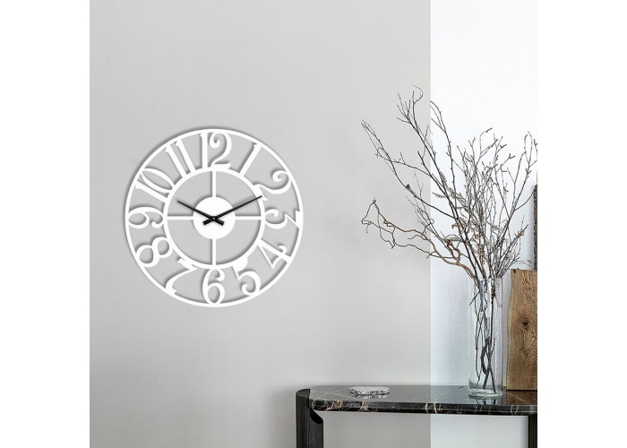  Білий настінний годинник Moku Takagawa (38 x 38 см)  1 — замовити в PORTES.UA