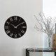 Чорний настінний годинник Moku Otaru (48 x 48 см)