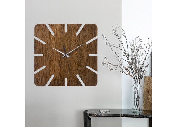  Дерев'яний настінний годинник Moku Roppongi (48 x 48 см)  3 — замовити в PORTES.UA