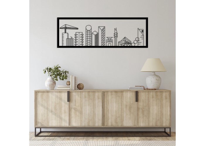  Дерев'яний малюнок "Modern City" (60 x 20 см)  2 — замовити в PORTES.UA