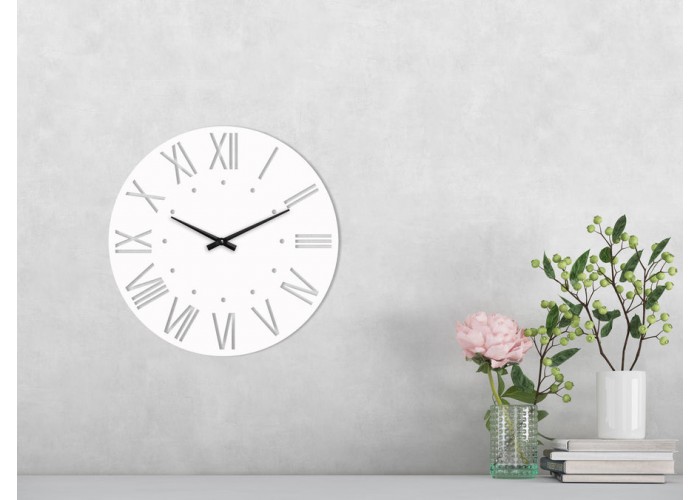  Білий настінний годинник Moku Otaru (38 x 38 см)  3 — замовити в PORTES.UA
