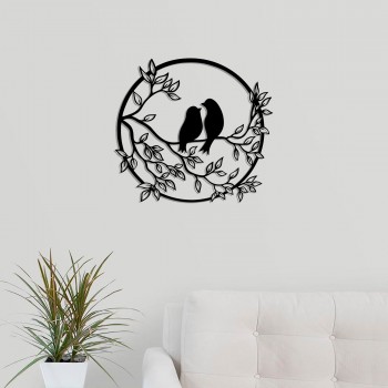 Дерев'яна картина "Birds on Tree" (50 x 46 см)