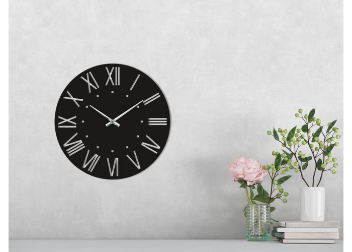  Черные настенные часы Moku Otaru (48 x 48 см)  3 — купить в PORTES.UA