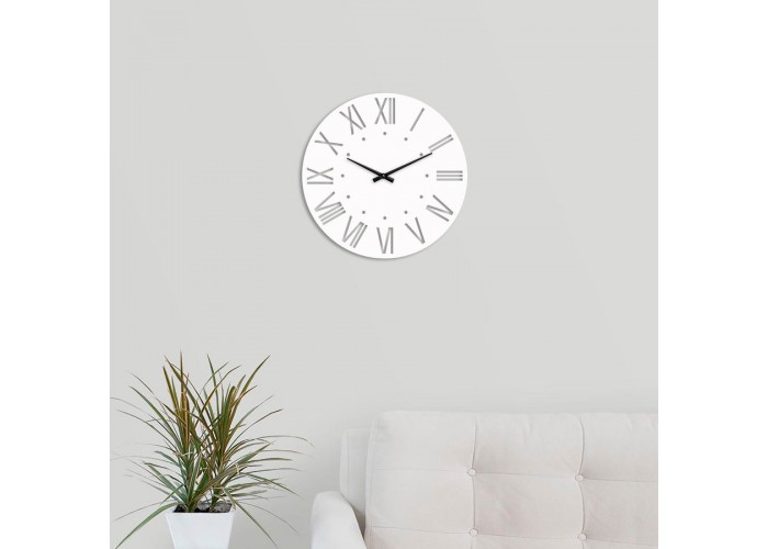  Білий настінний годинник Moku Otaru (38 x 38 см)  4 — замовити в PORTES.UA