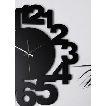 Чорний настінний годинник Moku Nakameguro (48 x 48 см)