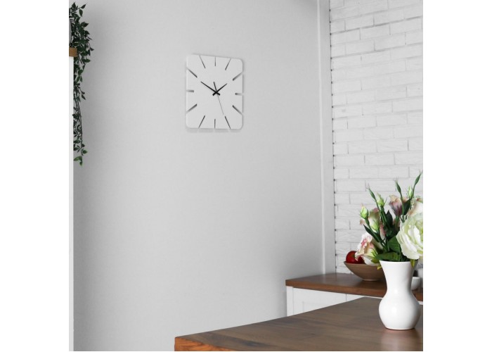  Белые настенные часы Moku Roppongi (38 x 38 см)  4 — купить в PORTES.UA