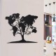 Деревянная картина Moku "Дерево карта мира" 48х47 см