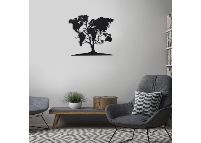  Дерев'яний малюнок Moku "World map tree" 48х47 см  6 — замовити в PORTES.UA