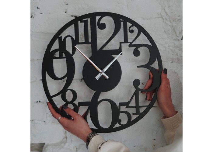  Черные часы Moku Yao (48 x 48 см)  1 — купить в PORTES.UA